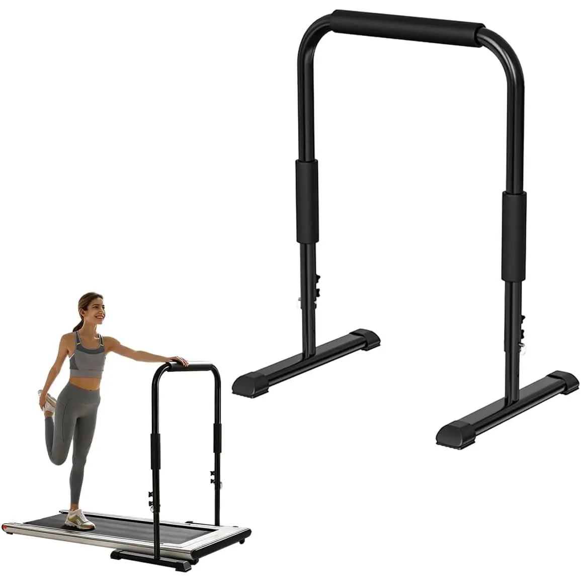 Walking Pad Handle Bar Only,31.5 to 43.3 Inch High |   Adjustable Handle Bar,for Walking Pad No More Than 21.7" Wide,Treadmill Handlebar for Fitness Assistance