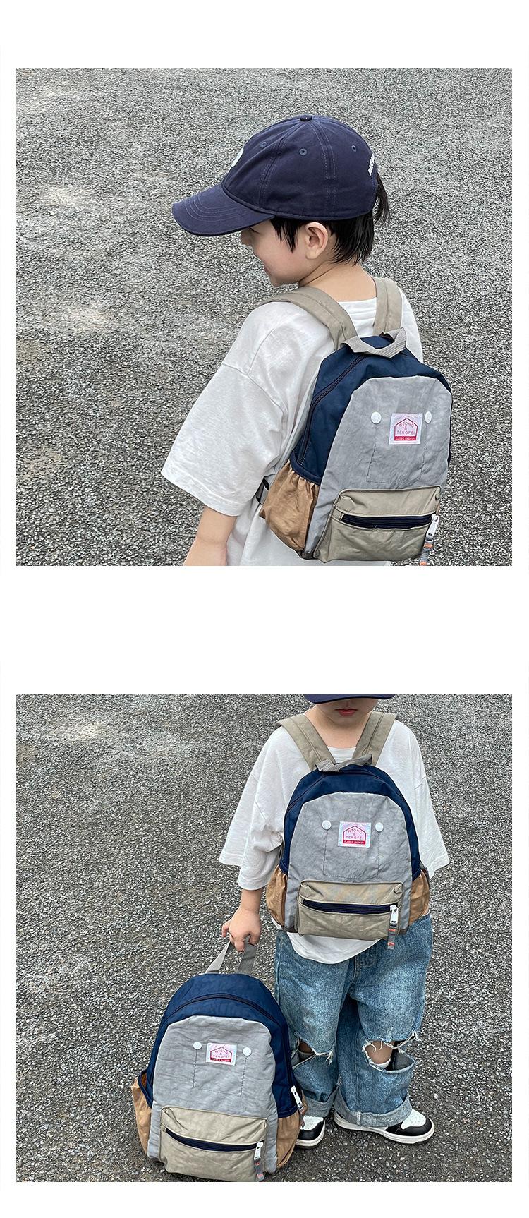2026 New Model Children's Backpack: Simple and Lightweight Canvas Backpack for Boys and Girls, Suitable for School Season, with Spine Protection