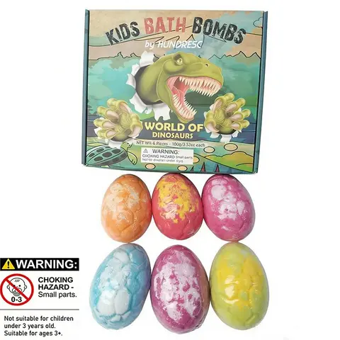 Dinosaur Egg Exploding Bath Salt Ball Christmas Gift Dinosaur Style Essential Oil Bath Bomb Dinosaur Bath Bombs Body Care Product