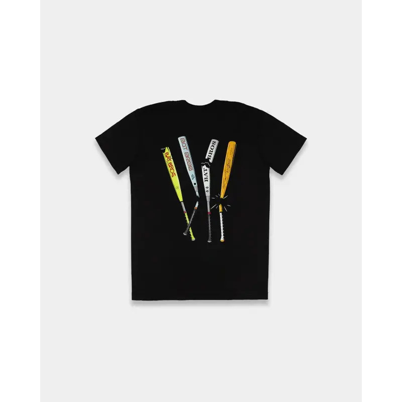 Bat Bros Broken Bat T-Shirt (Black) Comfortable, Stylish, Breathable, Sporty