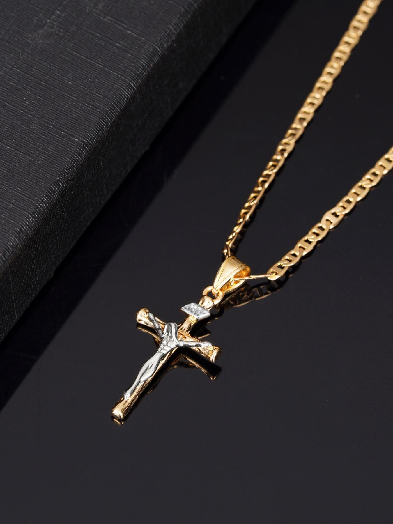 Women's Elegant Cross Pendant Necklace, Dainty Cross Necklace, Coptic Cross Necklace, Fashion Jewelry for Party, Daily Clothing Decor, Trendy All-match & Exquisite Jewelry for Birthday Gift