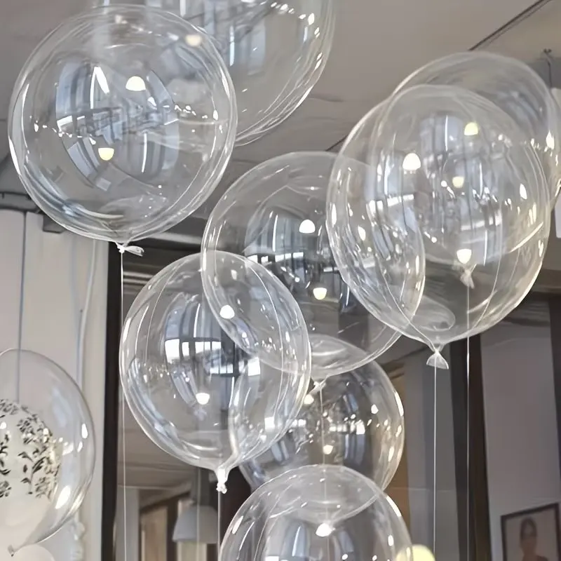 20 transparent bubble balloons set - including 4 18 inch balloons and 16 5-inch balloons, suitable for birthday party decoration, Valentine's Day balloons, anniversary balloons, confession balloons, wedding decoration balloons, Clear Balloons