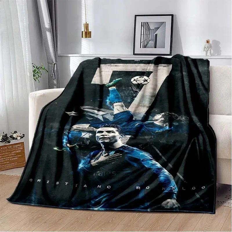 3D Print Football Star CR7 Soft Plush Blanket, Flannel Blanket Throw Blanket For Living Room Bedroom Bed Sofa Picnic Cover