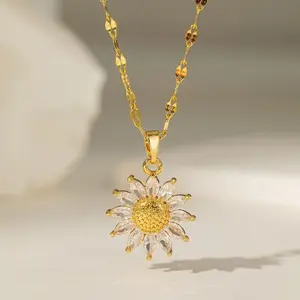 Minimalist Sun Circle Charm Stackable Necklace, 14K Gold Plated Thin Dainty Chain Wearable As Short Choker Or Long Layering Chain, Tarnish Resistant Trendy Women Fashion Accessory, Thoughtful Summer Wins Gift For Female Friends
