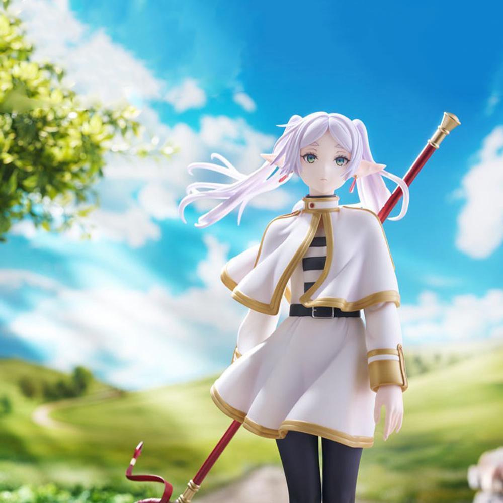 Anime Frieren Figurine Frieren Action Figure with Acrylic Display Case Desktop Decorate statue Anime Gifts