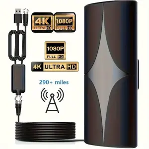 2026 Upgrade Digital TV Antenna Signal Receiver, 49ft Ultra Long Indoor/outdoor, Amplifier Included, Supports 4K HD Local Signals for Smart & Old Tvs, Hdtv-09 Model
