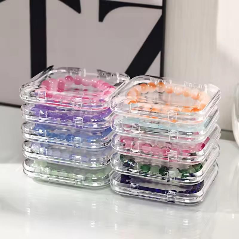 Clear Jewelry Storage Box, 1 Set Multi-Functional Portable Organizer Box, Transparent Plastic Storage Box for Home, Dormitory, Bathroom & Office, Portable Travel Accessory