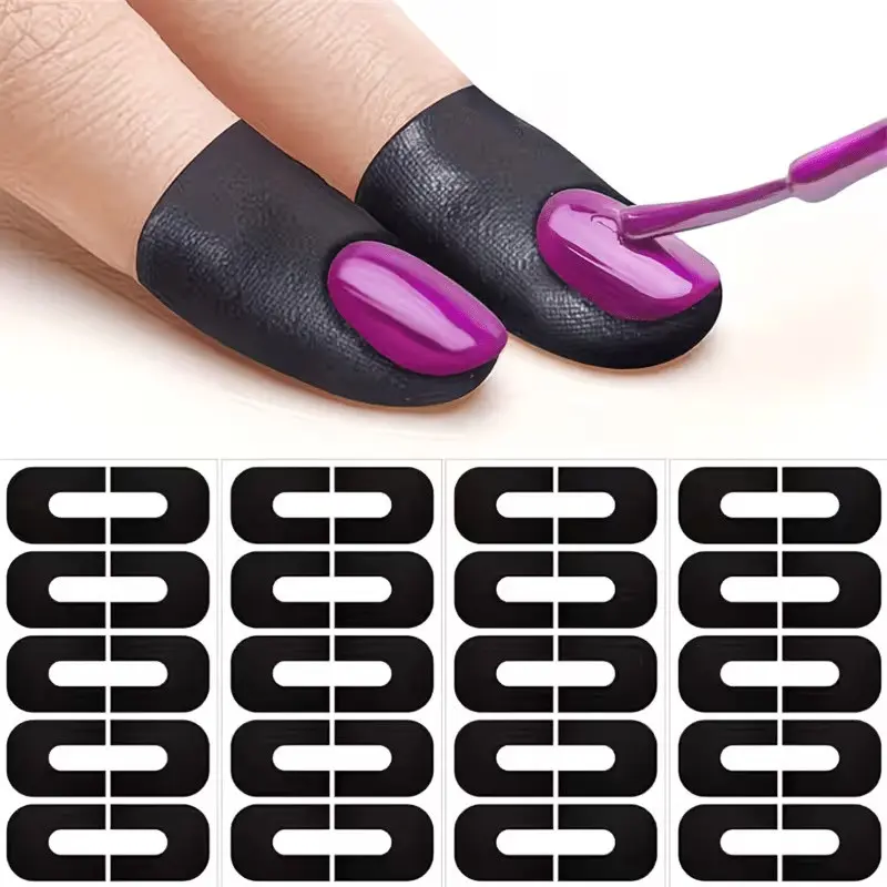 30pcs U-Shaped Nail Protection Film, Odorless Latex Nail Guard, Anti-Dirt Manicure, DIY Art Tool, Professional Manicure Accessories, Design