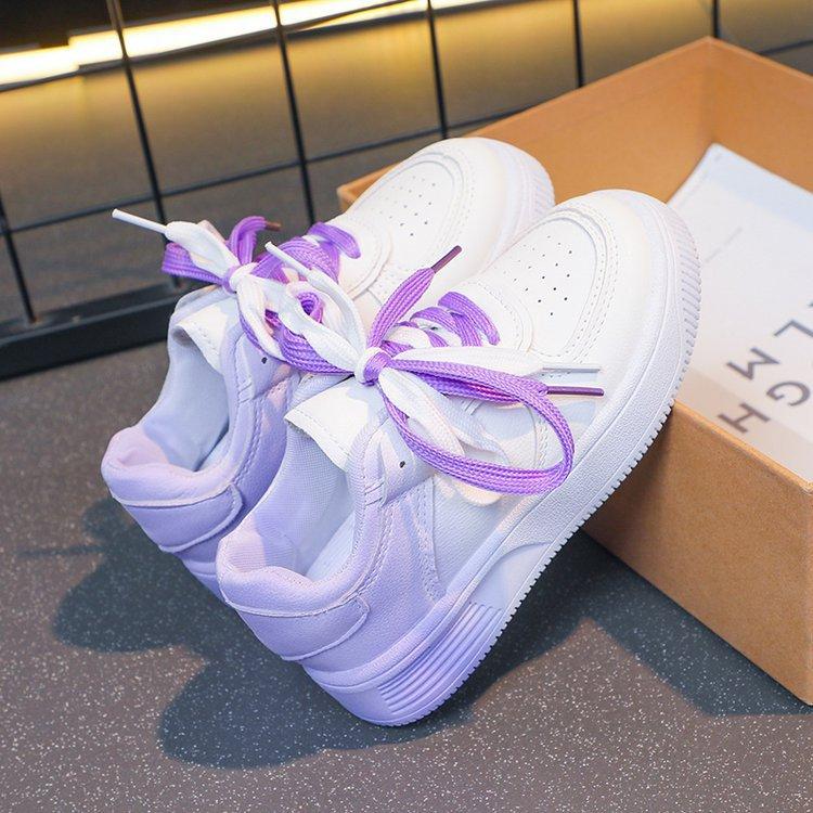 Women's gradient color sneakers, 2026 spring and autumn new flat running casual shoes, college style single shoes