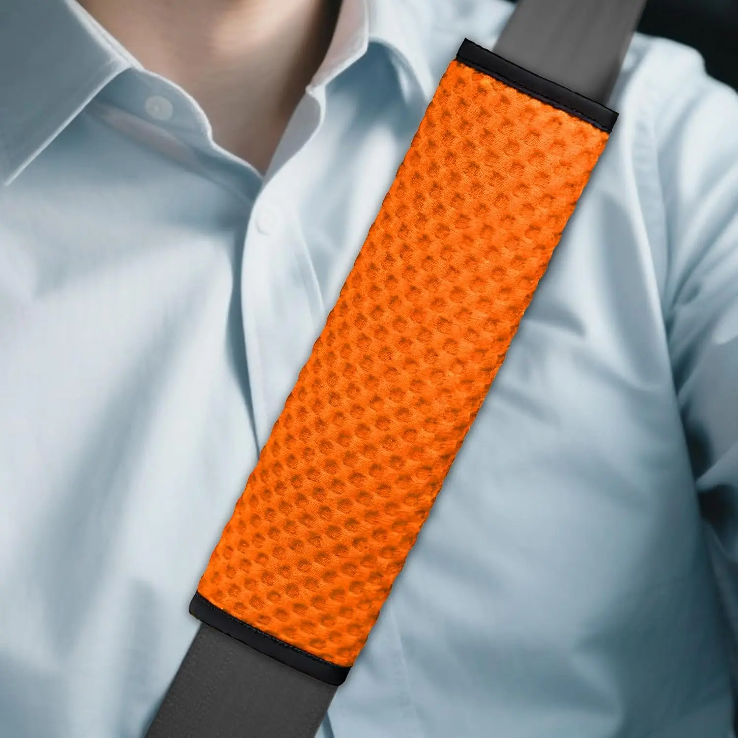 2 count  Seat Belt Covers, Soft Seat Belt  Pads  Covers, Breathable Mesh Seatbelt Strap Protector,  Interior Accessories for Comfortable Driving Fit for  SUV (Orange)