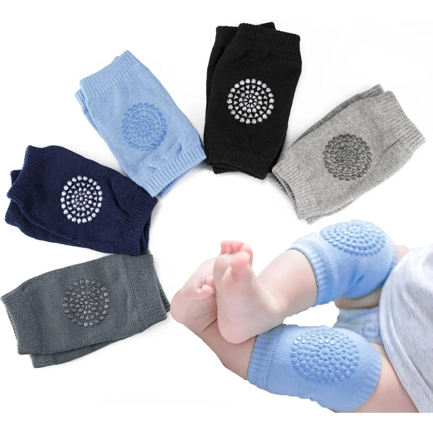 Baby knee Pads  Crawling - Anti Slip Unisex Baby Knee Protectors - Toddler Knee Pads Gift Idea  Baby