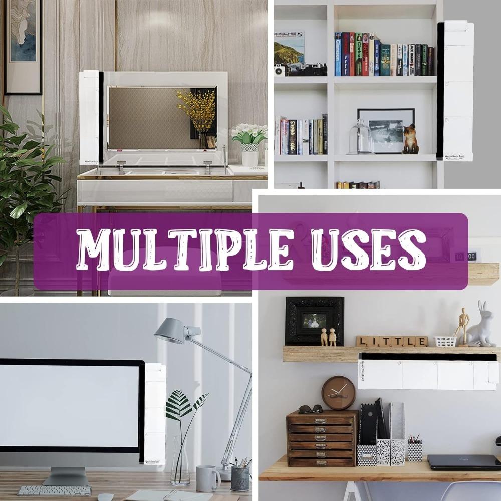 Computer Monitor Side Panel, 2 Counts Transparent Creative Monitor Side Panel with Sticky Note Holder, Desk Accessories for Home Office, Desk Organizer Tidy