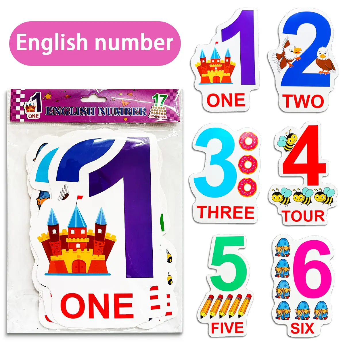 Teeny Baby Math Flashcards Set, 20 Cards for Kids Learning Numbers 1-20, Enhance Memory & Arithmetic Skills, Perfect Gift for Children