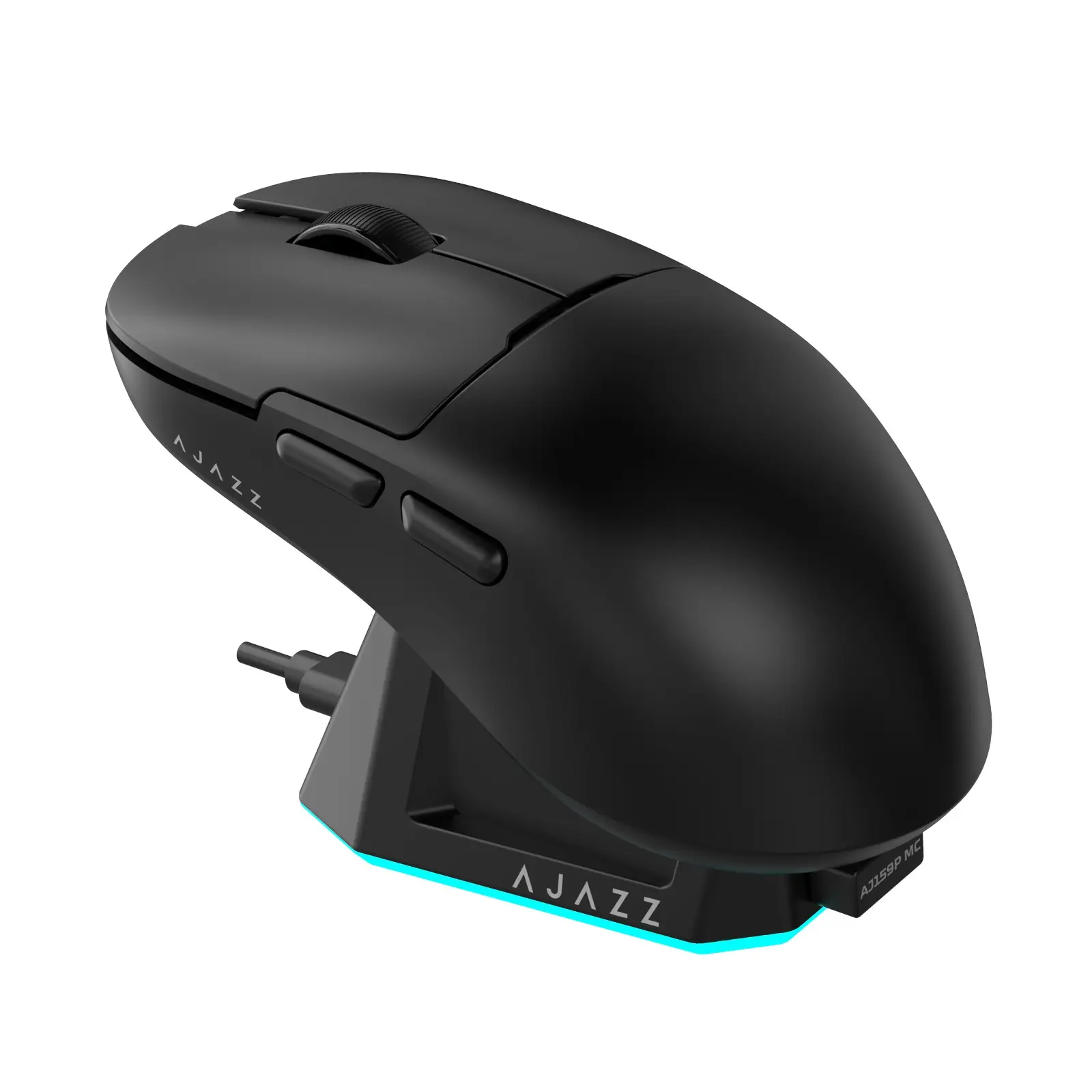 AJAZZ AJ159P MC Wireless Office Mouse Magnetic Charging Base Set PAW3311 Sensor DPI12000 the third mock examination 2.4G+Wired+BT Lightweight Ergonomic E-sports Game Mouse Support Multi system E-sports Game and Office Connected Mouse