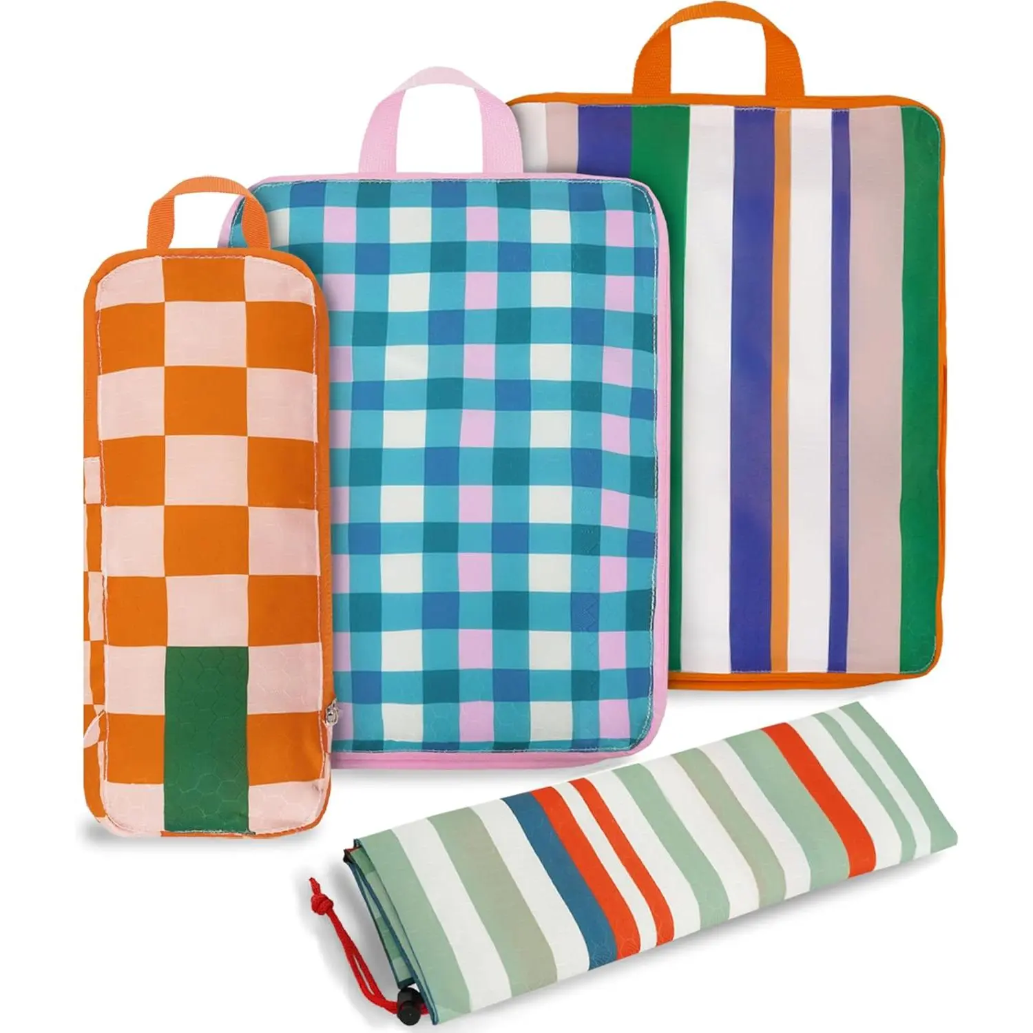 4 count Compression Packing Cubes, Packing Cubes for Travel,  Luggage Organizer Bags Set, Cute Packaging Cubes for Women  Backpack Carry-Ons