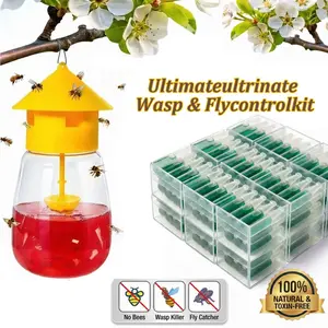 Outdoor Fruit Fly Trap with Attractant Orchard Insect Pest Catcher Garden Pest Control Tools Wasp Drosophila Bait Trap Killer