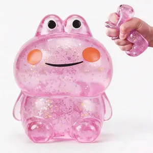 Frog Shape Stress Ball, Soft Gel Pressure Relief Toy, Anxiety Relief for Kids and Adults, Hand Sensory Ball, Party Gift, Classroom Reward