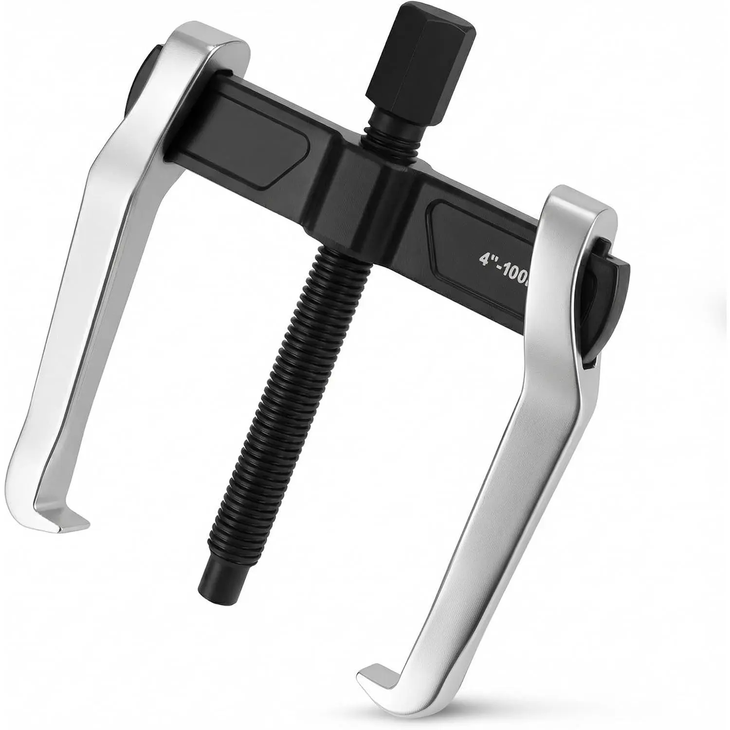 4" 2-Jaw Gear Puller for External (4.4" Max) & Internal (4.79" Max) Pulling, Heavy-Duty Bearing, Flywheel, Pulley and Gear Remover Tool, Adjustable CR-V Steel