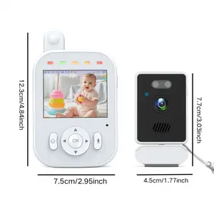 2.8 Inch Monitor, Indoor Surveillance Camera, Bidirectional Voice, No Internet Needed, 720p Real-Time Image, Sound, Temperature, Feeding Alert