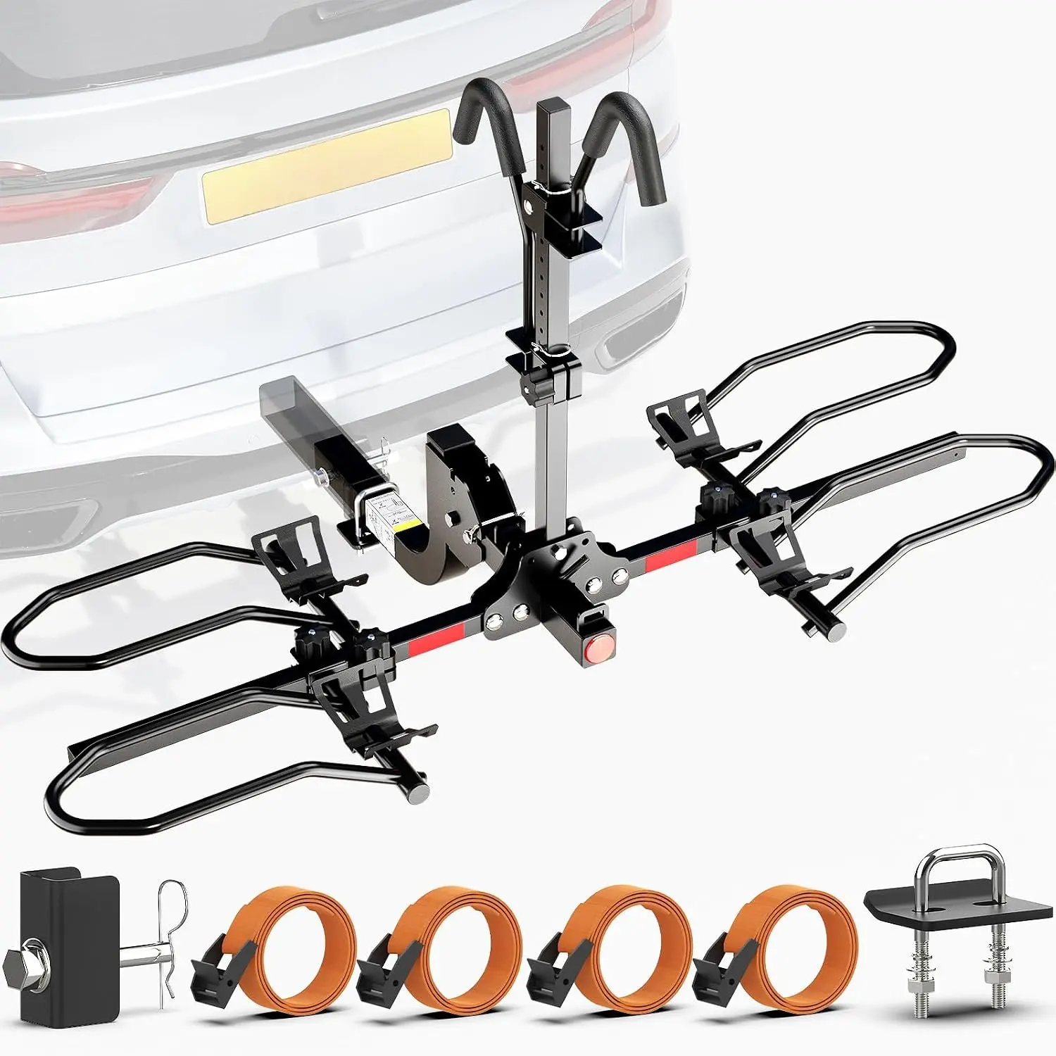 Rack for ,200LB 2 Ebike Rack Hitch with Up to 5-inch  Tire,Folding Hitch Mount for RV  SUV -2" Hitch Receiver