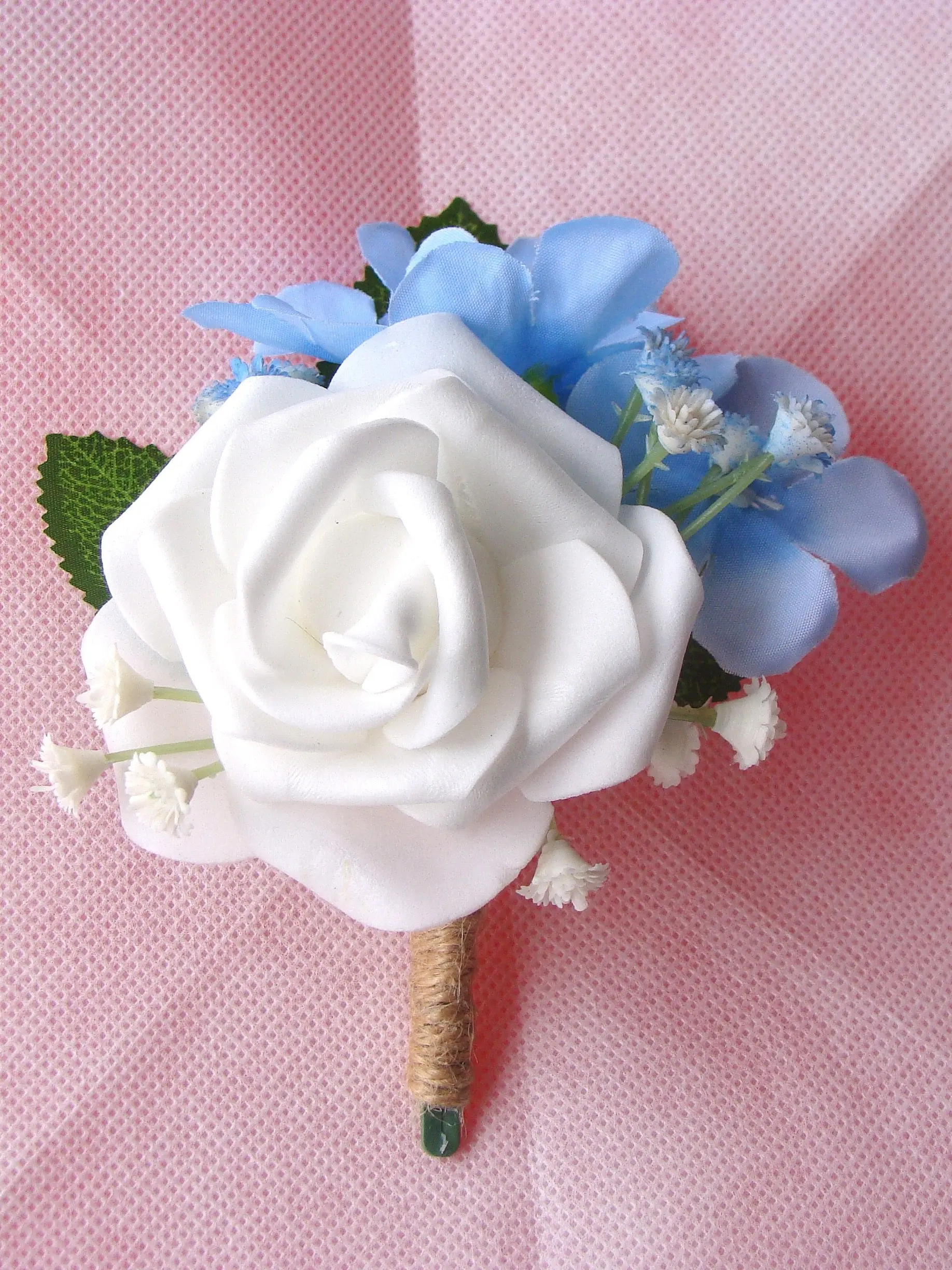 5 Pcs Rose Bouquets, Hydrangea Design, Luxury Lapel Pins, Starry Sky & Vegetation, Hemp Rope Decor, Wedding Accessories, Party, Valentine's Day