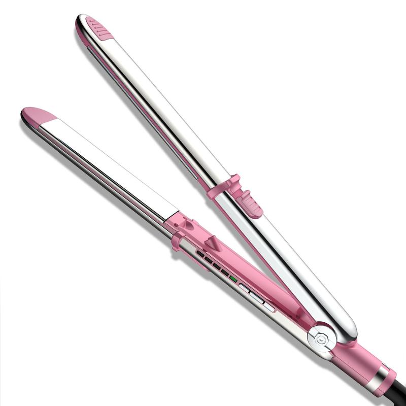 Professional Flat Iron Hair Straightener, Titanium Hair Straightening Ionic Fast Heating Hair Tools, 2 in 1 Hair Straightener Hair Curler, Hair Styling Tools for Women, Gift