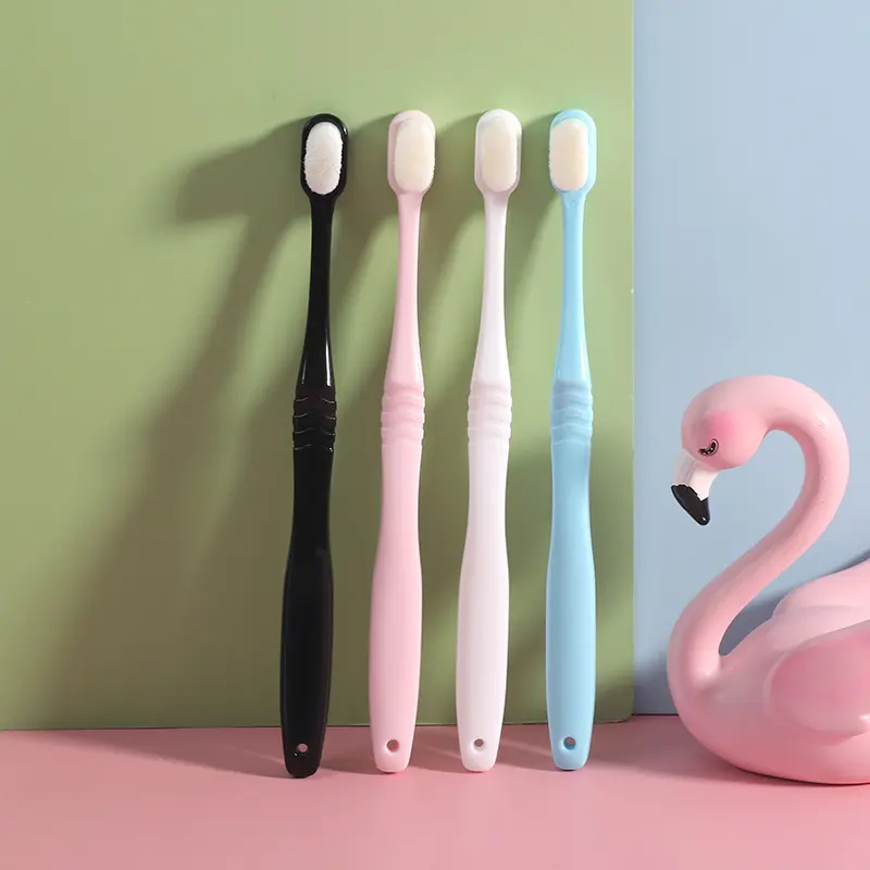 Adult Oral Care Toothbrush with 1000+ Fine Gentle Care Bristles, Pregnant Safe for Postpartum Use, Includes Tongue Cleaner, Individually Packaged, Manufacturer Wholesale Ready-to-Ship Stock