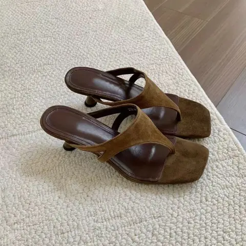 New High Heel Women's Sandals, Stylish Elegant Sandals, Fashionable Heeled Sandals, Thong Style Thin Heels Summer Fashion Versatile Casual Elegant Fairy Wind Shoes, Perfect for Weddings Parties Beach Home Outdoors Evening Events