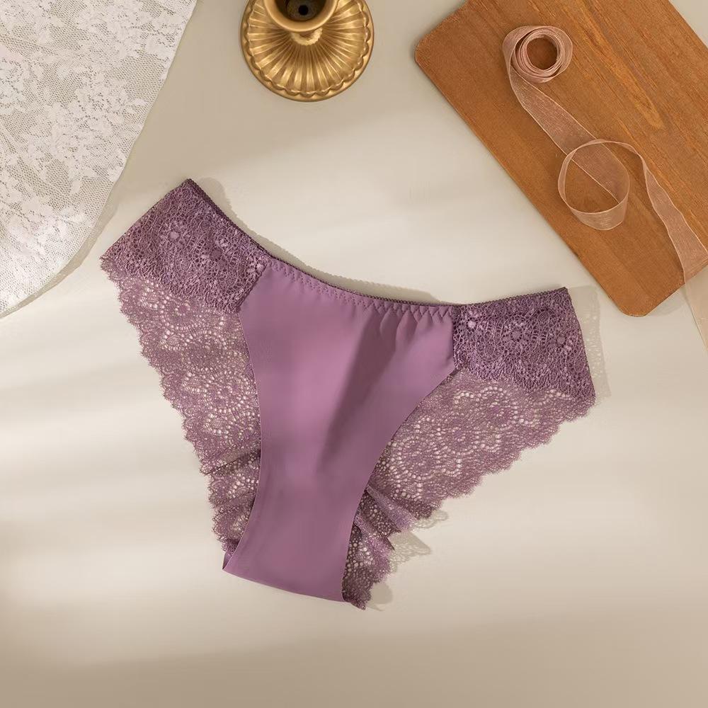 H Women's Plain Lace Boyshorts Soft Chic Comfy Breathable Pastel Panty for Daily Wear Lady Underwear from China Various  6Pcs Basic Minimalist