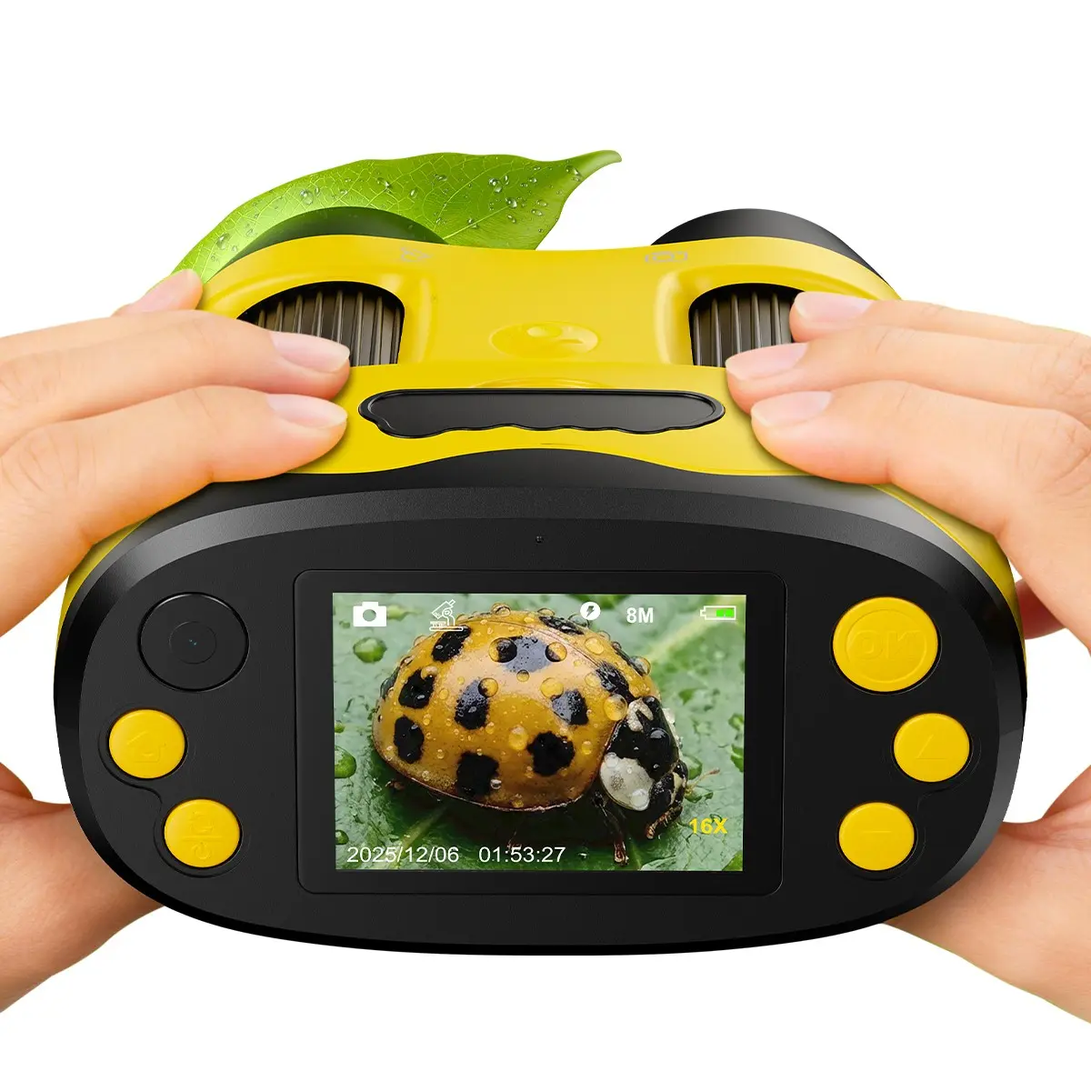 1000X Handheld Microscope with 4K 2.4'' IPS Screen, Rechargeable Portable STEM Gift for Kids Ages 3+，SEEKID Outdoor Exploration Microscope
