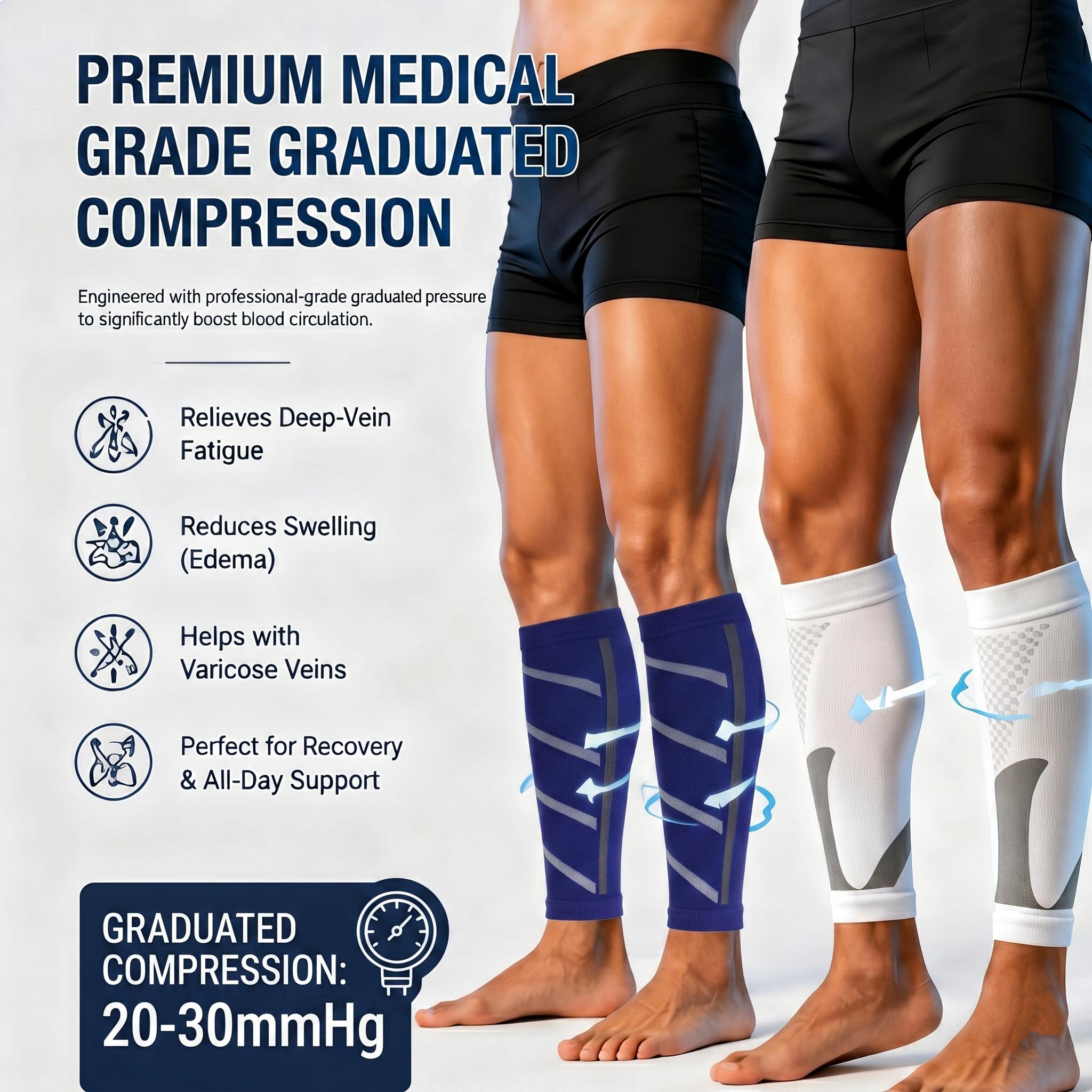 Unisex Calf Compression Sleeves - Adjustable, Lightweight Summer, Soft Breathable, Anti-Slip, Machine Wash, 25-43cm/9.84-16.93inch Calf Circumference, Lifestyle Leg Support for Running,Cycling, Alleviates Fatigue, Tibia Pain Relief, Black Sports Sleeves,