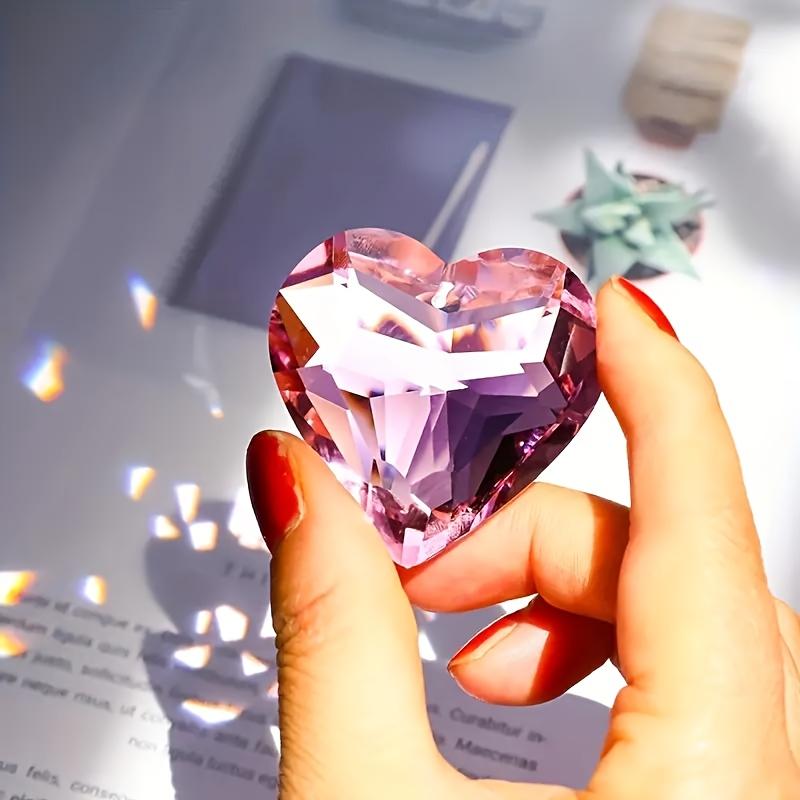 Crystal Heart Ornaments,2-Pack 30mm Crystal Heart Ornaments, 2-Pack Valentine'S Day Birthday Christmas Gift, Gifts for Mother's Day,2-Pack Crystal Light Catchers