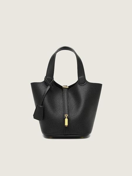 Mini Faux Leather Bucket Bag for Women, Fashionable Bucket Bag, Trendy PU Small Handbag Purse, Girl's Vegetable Baskets bag, Retro Top Handle Tote Bag, Suitable For Commuting, Parties, TravelSatchel, Work
