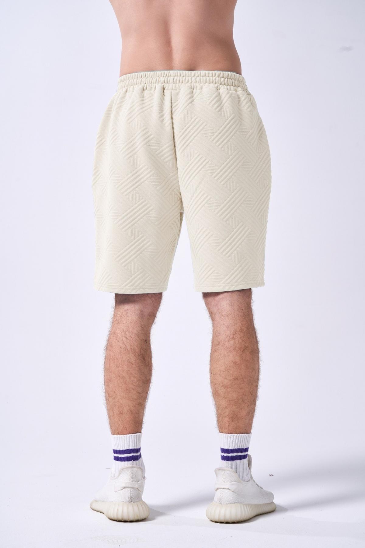 Mens Viral Jacquard Pattern Casual Shorts High Street Style Summer Loose Fit Athletic Jacquard Patterned Shorts for Men Comfortable Soft Gym Wear Everyday Outdoor Shorts Jacquard Patterned Casual Shorts