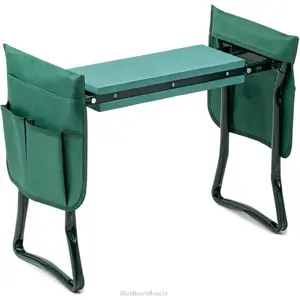 Upgraded Garden Kneeler and Seat, with Sturdy Soft EVA Foam Pad, 2 Tool Pouch, Hold 330lb, Portable Kneeling Bench, for Gardening, Fishing, CampingDD16MunchMingle