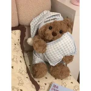 Pajamas bear doll christmas cute cotton plush doll girl girlfriend birthday gift sleeping doll