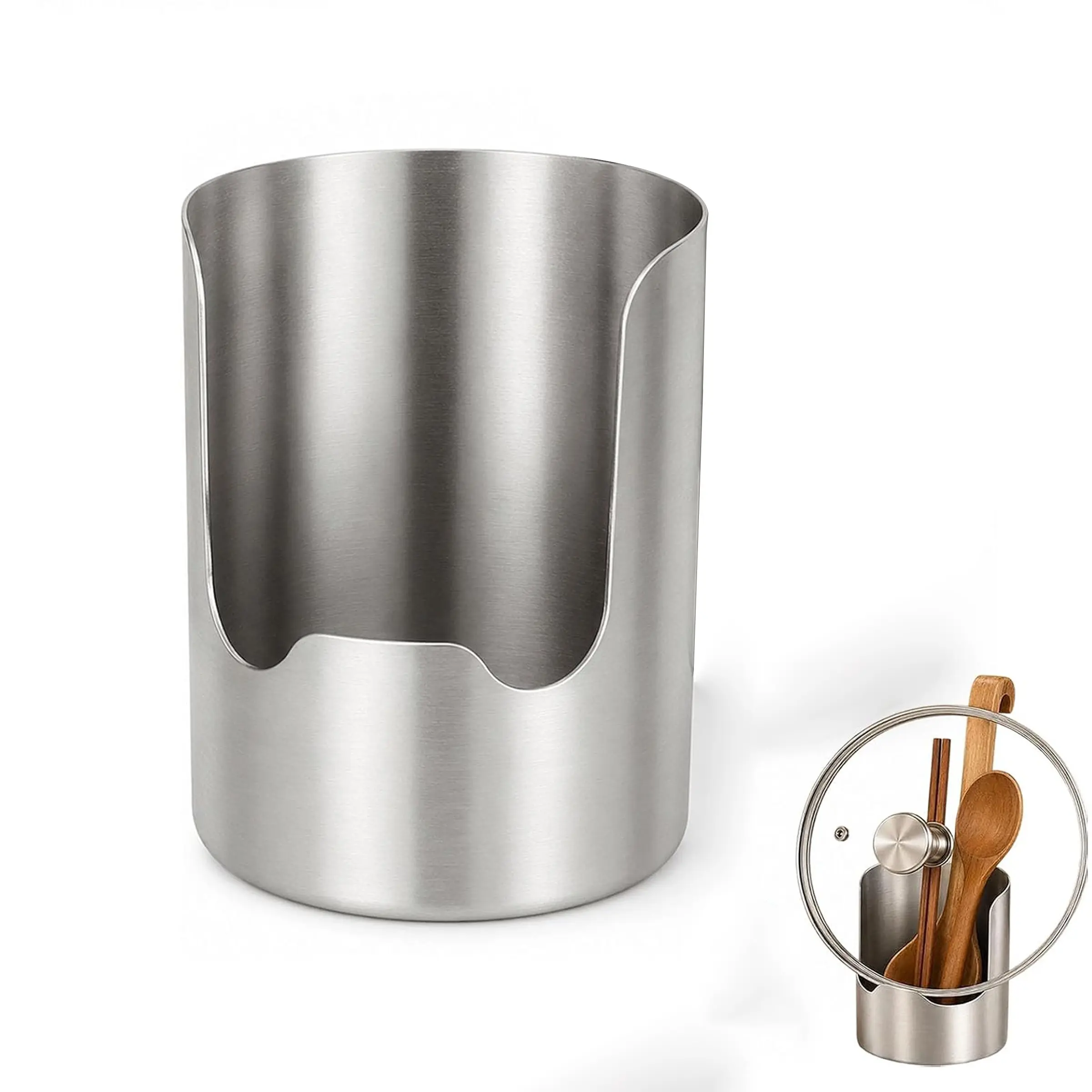 1pc Stainless Steel Pot Lid Holder, Pot Lid Organizer for Cabinet and Countertop, Utensil Holder for for Kitchen Counter and Kitchen Storage, Kitchen Accessory