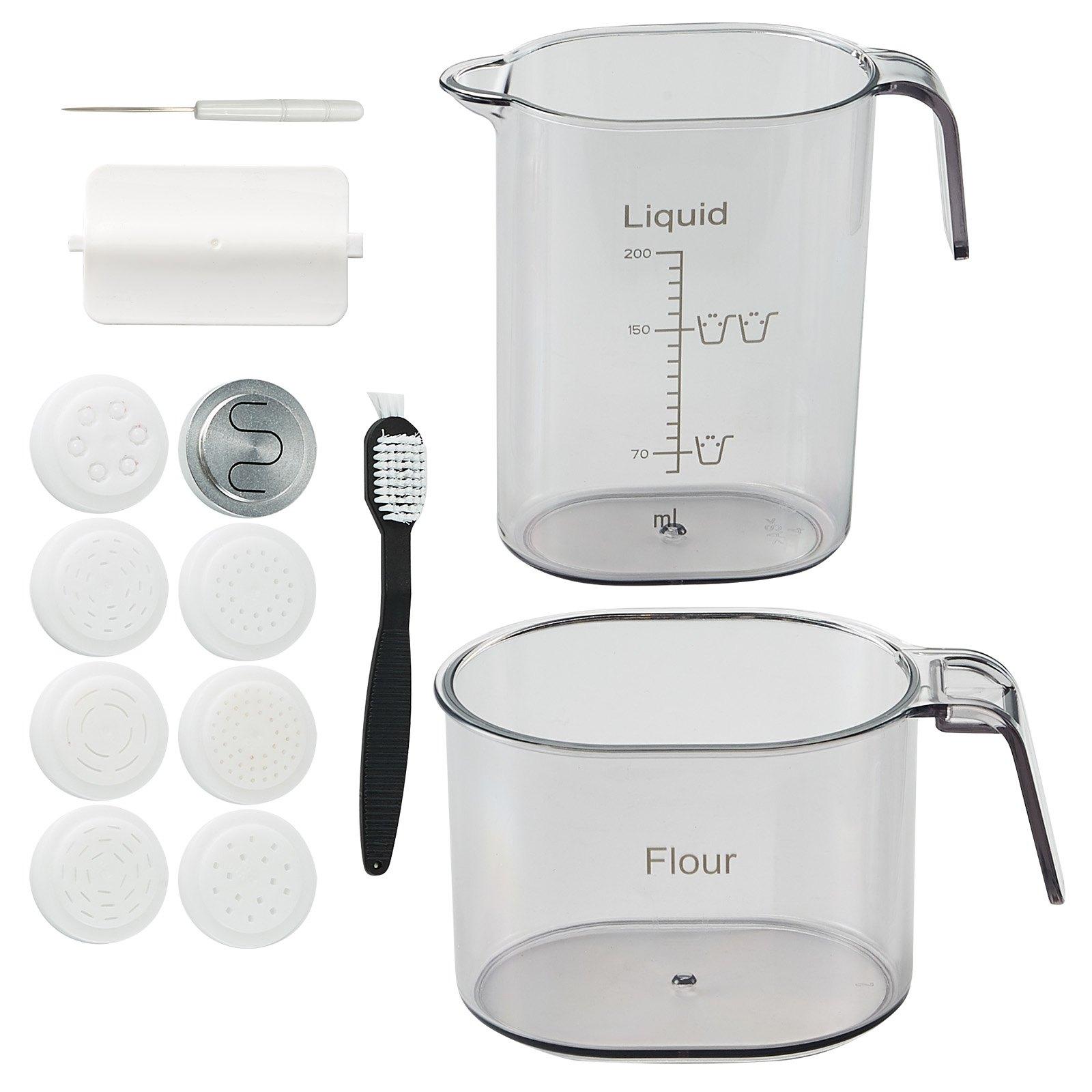 VEVOR Electric Pasta Maker, 150W Automatic Noodle Maker Machine with 8 Pasta Shapes, 4 Intelligent Modes, 500g Flour Capacity Pasta Maker Machine with Measuring Cups, Cleaning Brush for Home Kitchen