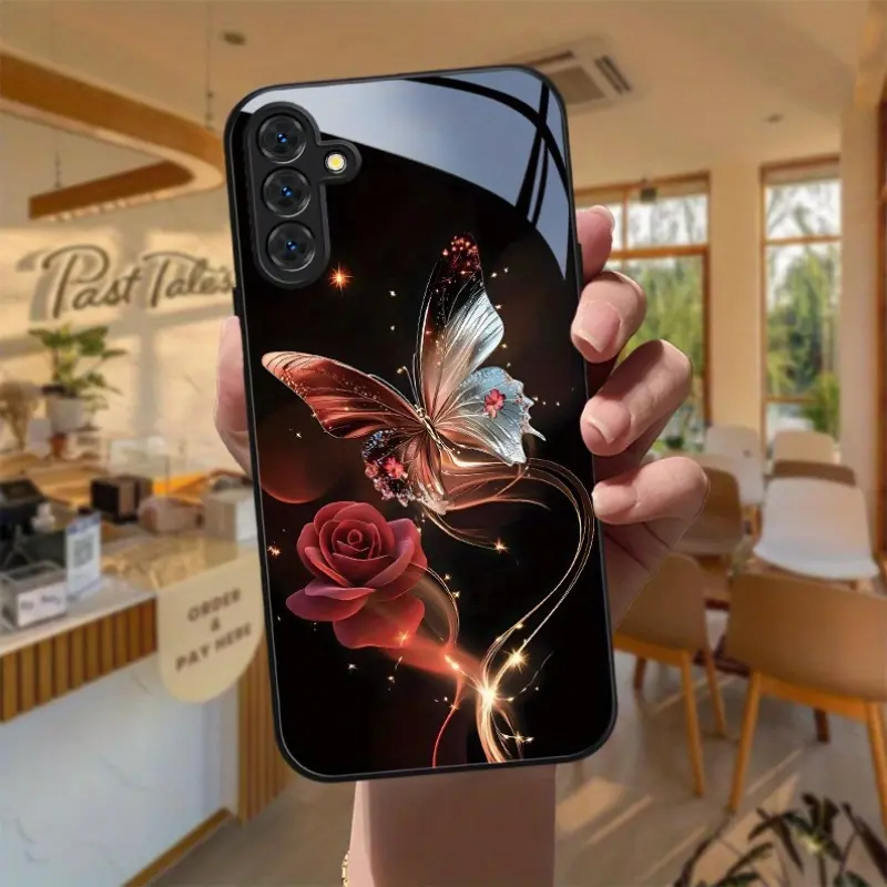 Shockproof Tempered Glass Galaxy S23 Phone Case - Protective Casing Cover, Smartphone Accessory Compatible with S26,S25,S24,S22 Pro,S21,S20 FE,Plus,Ultra,Pro,A56,A55,A54,A53,A52,A51,A36,A35,A34,A32,A26,A25,A24,A23,A16,A15,A14,A06,A05,A03s