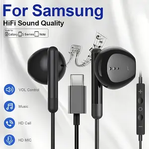 New 3.5Mm/Type C Jack DAC Chip High-Fidelity Bass Stereo In-Ear Wired Headset for Samsung Ultra/Xiaomi/Oppo Cell Phone Music Game Headset