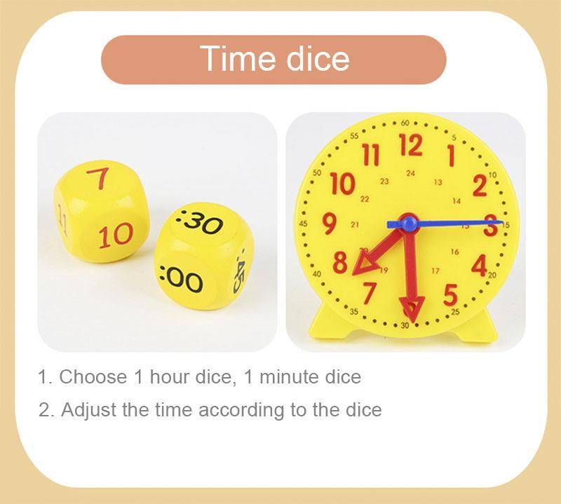 Montessori Wooden Clock Puzzle Toys Hour Minute Second Learning Preschool Cognitive Time Teaching Aid for Kids Early Education