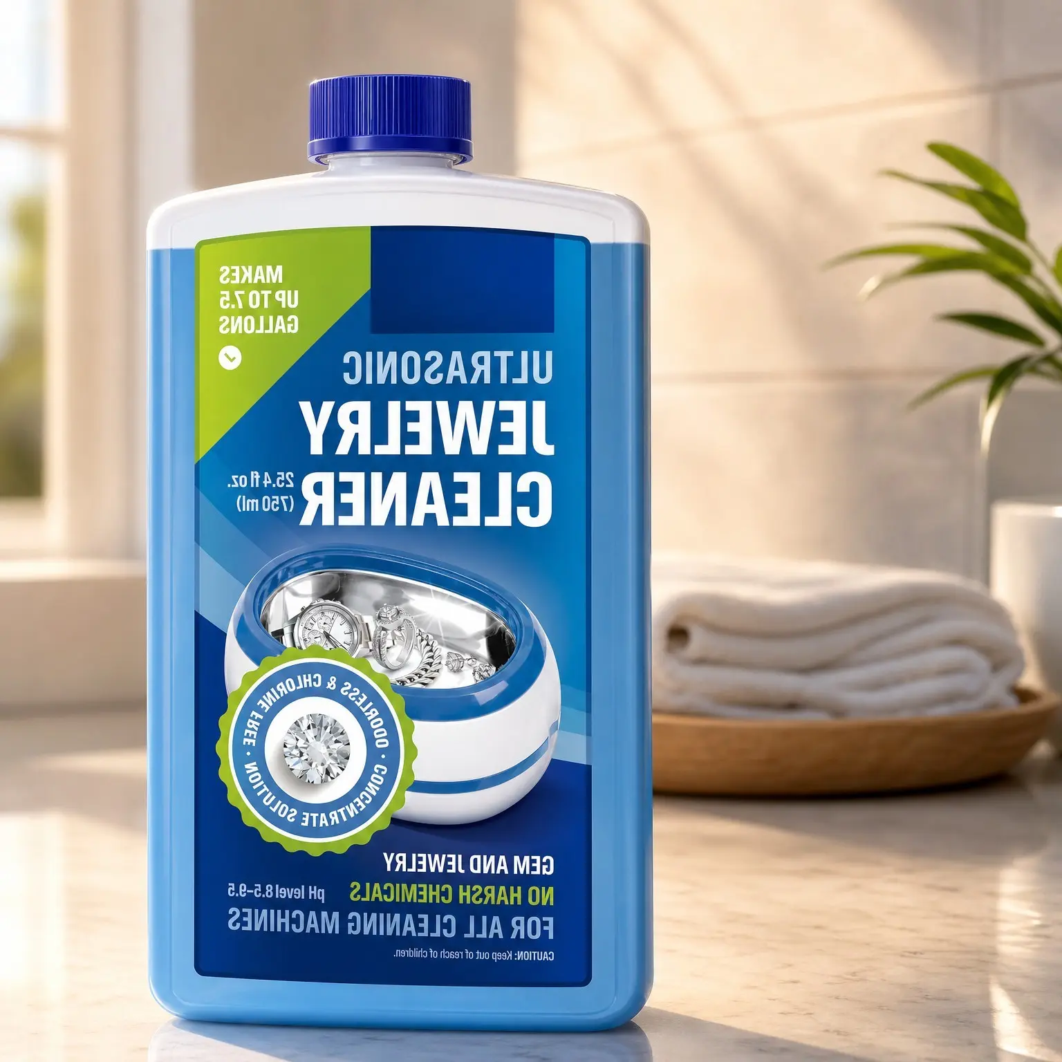 Ultrasonic Jewelry Cleaner Solution - Concentrated Liquid, 8 GalGift
