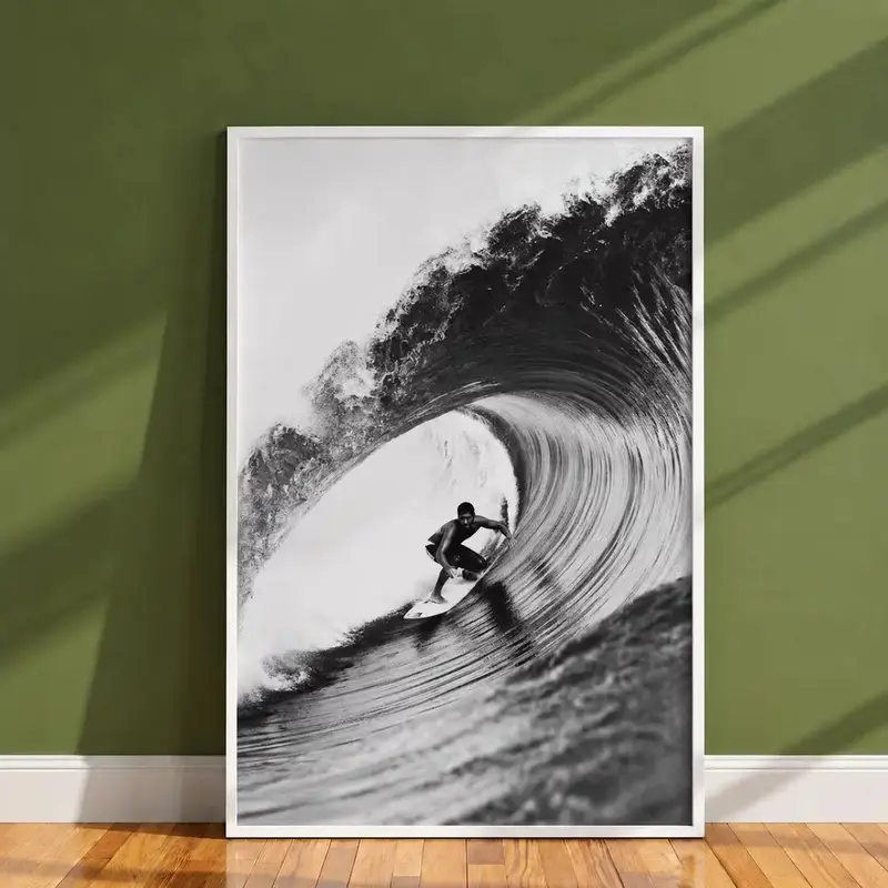 Vintage Surf Photography Print Surfer Wave Poster Black and White Ocean Wall Art Retro Surfing Print Un Poster waterproof canvas wall art exquisite poster  bedroom dorm gaming room office classic print unique wall art decoration life canvas wall art