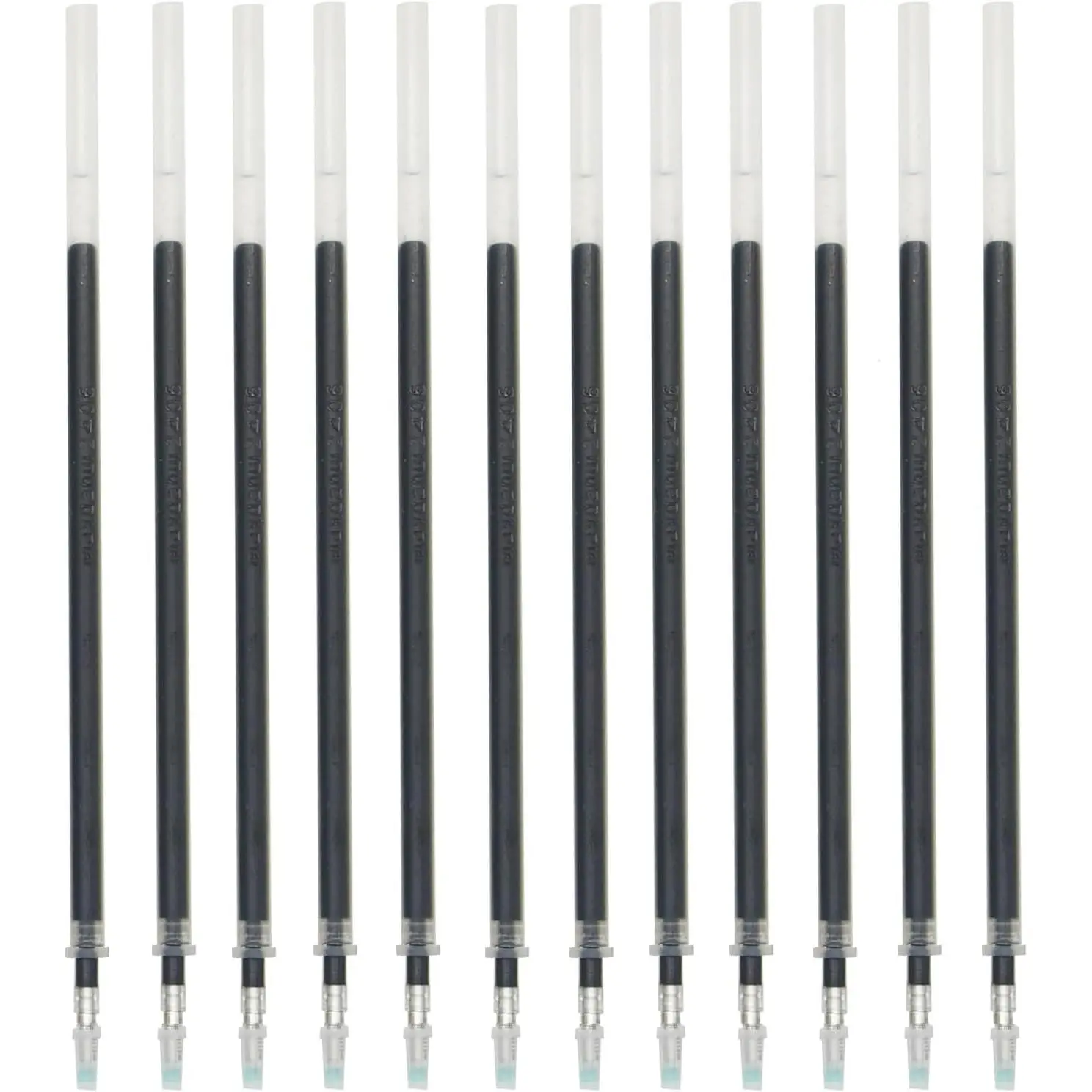 50 count Black Gel Pen Refills with 5 mm Aperture 5.12 inch(13 cm) Smooth Writing Pen Refills 0.7 mm  Gel Ink Refills for Stationery School Office Supplies (Black)