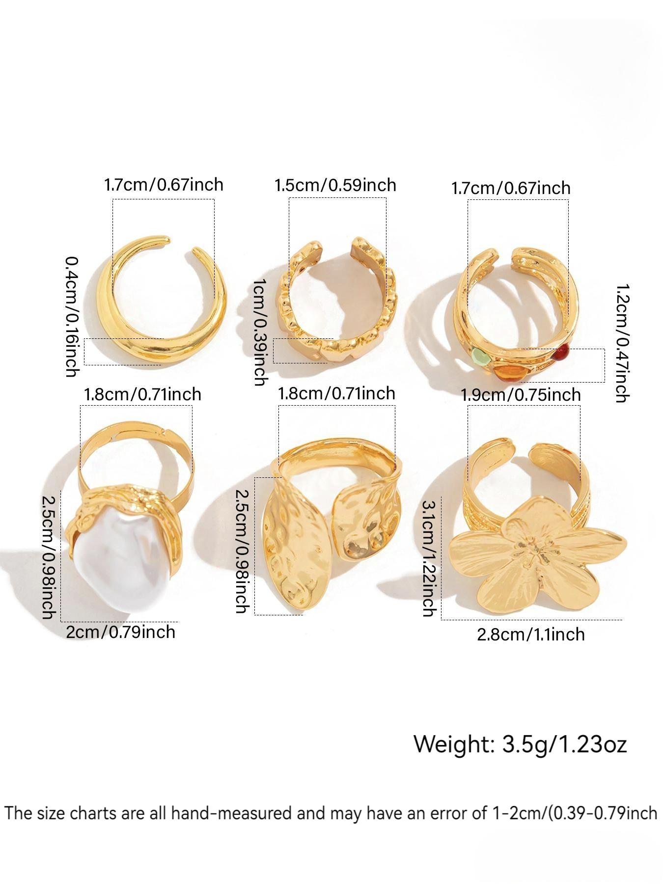 Women's Vintage Flower Design Cuff Ring, Fashionable Casual Jewelry for Party & Daily Wear, Trendy All-match & Exquisite Jewelry for Birthday Gift, Adjustable Rings