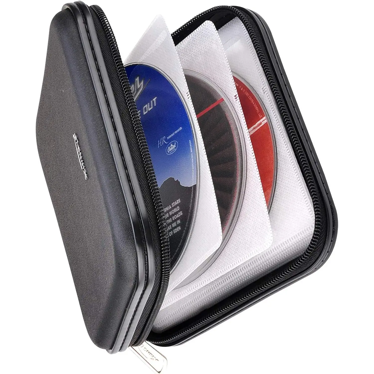CD DVD Wallet, 32 Capacity Heavy Duty, DVD CD Case Holder for ,Portable DVD/VCD Storage Disk, Hard Shell Sturdy case,  CD Disk Holder, Booklet, Blu-ray Wallet (32 Capacity,Black)