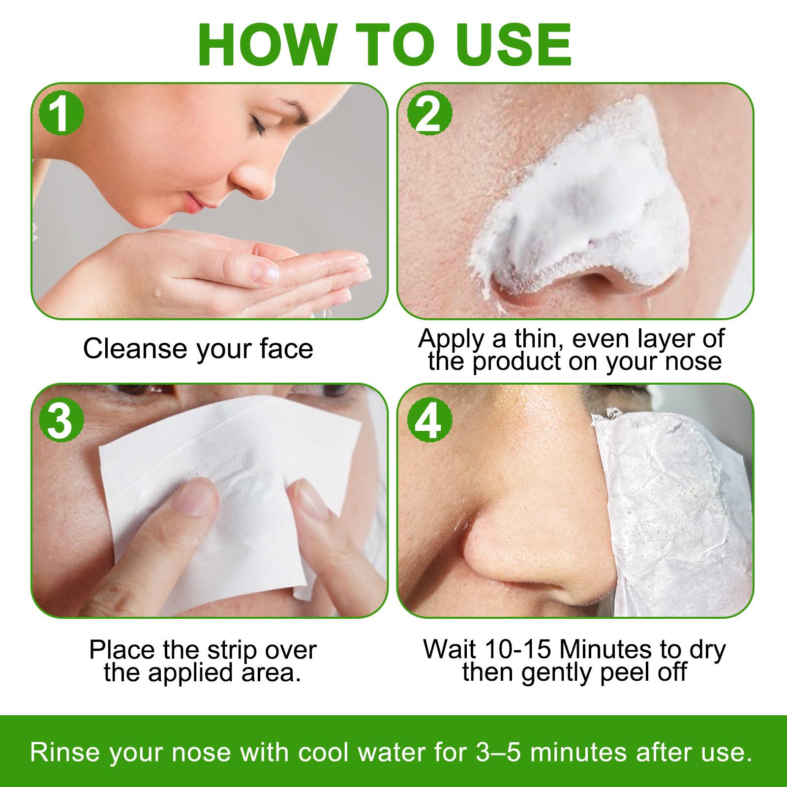 Masaigge Plant Nose Patches 2% Bha, Oil Control Cleansing Unclogs Pores, Improves Skin Texture, Suitable for Oily Skin, Cream Form, Nose Strips