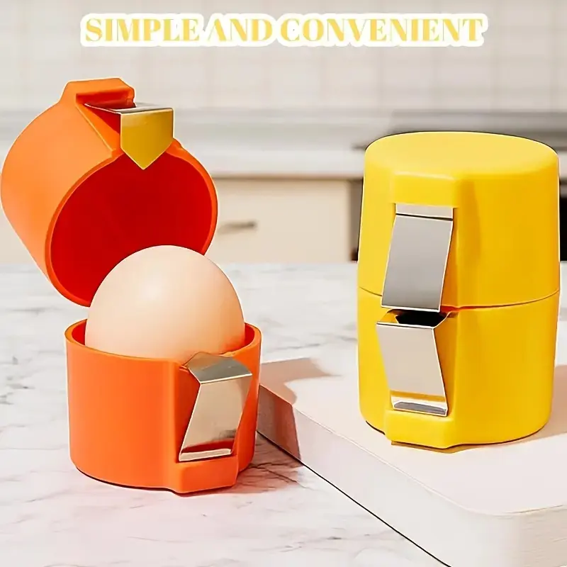 3-Pcs Egg Shell Separator & Peeler Set, Quick Easy Egg Separating Tool, Handheld Eggshell Remover for Baking Cooking Breakfast