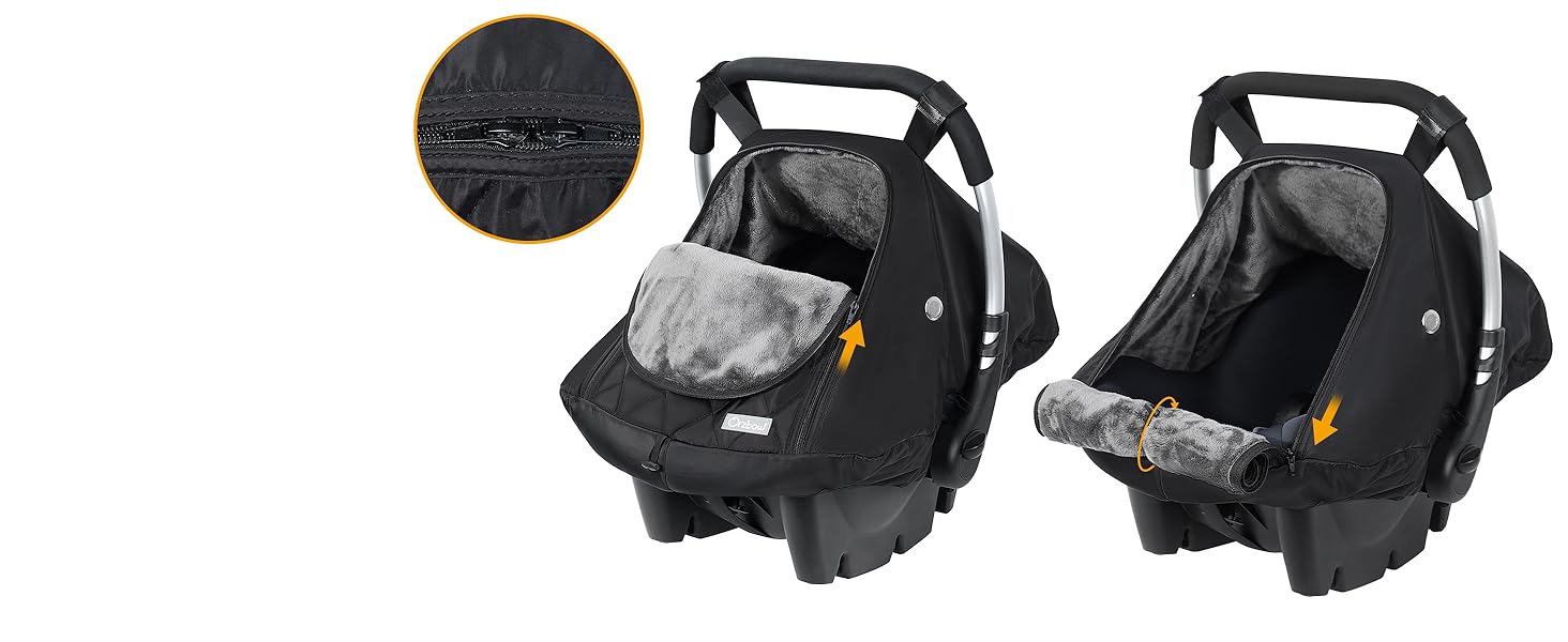 Car Seat Cover Baby - Waterproof Carseat Cover for Doona Car Seat and Stroller, Breathable Winter Infant Carseat Canopy with Zipper Access, Rain and Wind Proof, Winter Baby Essentials, Black Car Seat Cover Baby - Waterproof Carseat Cover for Doona Car Seat and Stroller, Breathable Winter Infant Carseat Canopy with Zipper Access, Rain and Wind Proof, Winter Baby Essentials, Black