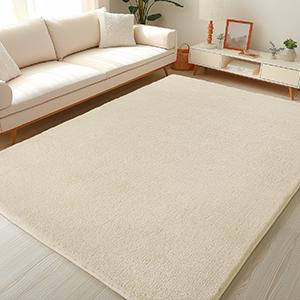 FAMVAL Large Size Plush Rugs Big Fluffy Area Rug Non-slip Soft Shaggy Ultra-comfortable Cool Carpet Mats for Living room Bedroom Nursery Home Decor Milky White Christmas gifts